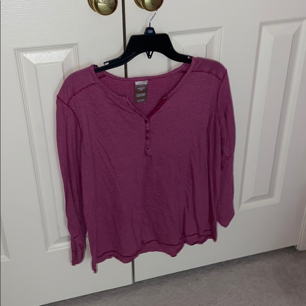 Cute maroon colored long sleeve tee